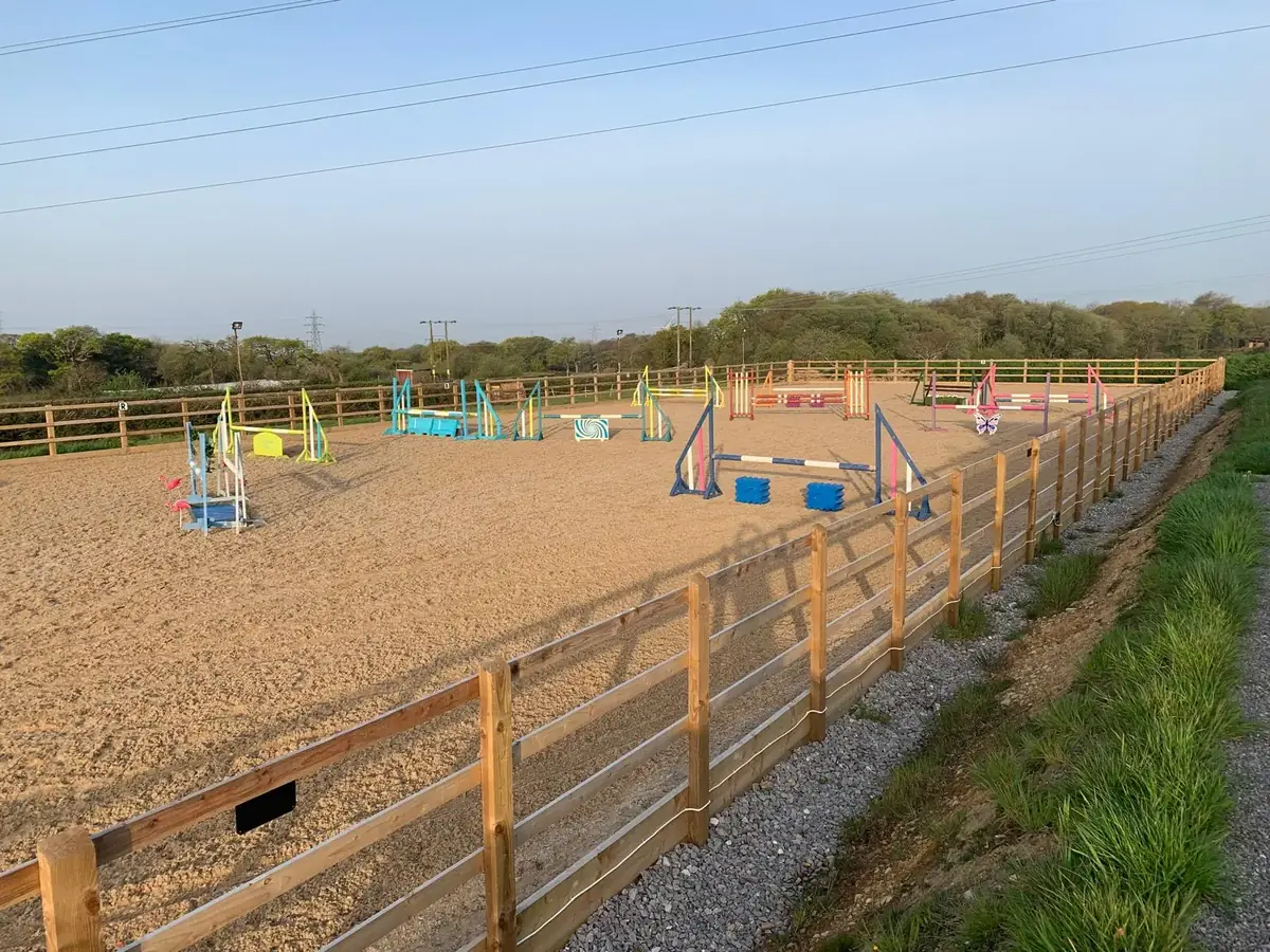 Show jumps set out across Cae Hamdden Arena